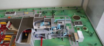 WtE plant model before realisation, WtE plant Rostock, Germany